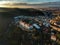Aerial view of Karlovy Vary city in Czechia
