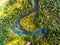 Aerial view of the karst lakes