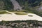 Aerial view of the Kaskawulsh River in Kluane National Park, Yukon, Canada