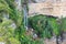 Aerial view at the Katoomba falls in Blue Mountains National Park near Sydney, Australia