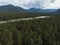 Aerial view of Katun river