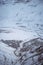 Aerial view  of Kaza  khaas with snow-covered mountains in the background in Spiti valley