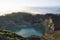 Aerial view of Kelimutu lake of Indonesia