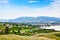 Aerial View of Kelowna Vineyards and Okanagan Lake