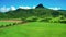 Aerial view of Kenting National Park Mountain and Farm , Taiwan.