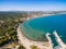 Aerial view of Keri city in Zante zakynthos island, in Greec