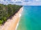 Aerial view of Khao Lampi Hat Thai Mueang National Park in Khao Lak, Phang Nga, Thailand