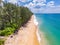 Aerial view of Khao Lampi Hat Thai Mueang National Park in Khao Lak, Phang Nga, Thailand