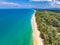 Aerial view of Khao Lampi Hat Thai Mueang National Park in Khao Lak, Phang Nga, Thailand