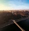 Aerial view of Kiev, Ukraine in winter.