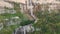 Aerial view of the Kinchkha waterfall in the canyon of the river Okatse, Georgia