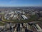 Aerial view of Kingston upon Hull, river Hull