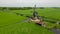 Aerial view of Kleine Tiendweg (windmill) in the Netherlands