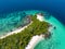 Aerial view of Koh Khai Tarutao national park, Satun, Thailand