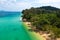 Aerial view of Koh Kradan island in Trang, Thailand