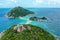 Aerial view of Koh Nang Yuan, in Koh Tao, Samui province, Thailand, south east Asia