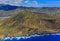 Aerial view of Koko Head volcano crater and lagoon in Honolulu H