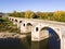 Aerial view of Kolyu Ficheto Bridge in Byala, Bulgaria