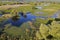 Aerial view of KopaÄki rit in the summer after the floods