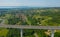 Aerial view of Koroshegy Viaduct in Hungary