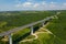 Aerial view of Koroshegy Viaduct in Hungary