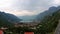 Aerial view of Kotor town in Montenegro, balkan