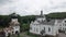 Aerial view of Krekhiv Monastery. Krehiv monastery complex in Western Ukraine. View from above from aerial drone