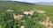 Aerial view of Krupa monastery, Croatia