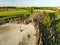 Aerial view of Kryziu kalnas, or the Hill of Crosses, a site of pilgrimage near the city of Å iauliai, in northern Lithuania