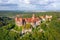 Aerial view of Ksiaz castle, Walbrzych, Poland
