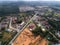 Aerial view of kuala krai gua musang highway located in kuala krai, kelantan, malaysia