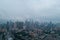 Aerial view of Kuala Lumpur during haze