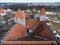 Aerial view at Kuressaare Fortress inner courtyard. Spring. Medieval fortification in Saaremaa island, Estonia, Europe