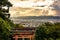 Aerial view of Kyoto from Fushimi Inari Taisha, Honshu, Japan