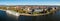 Aerial view of La Crosse Wisconsin and the Mississippi River