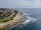 Aerial view of La Jolla coast, San Diego, California.
