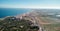 Aerial view La Mata coastline. Spain