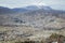 Aerial view of La Paz city and Illimani mountain, Bolivia