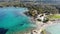 Aerial view on Lagonisi beach, Sithonia, Halkidiki