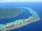 Aerial view on lagoon, French Polynesia