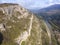 Aerial view of Lakatnik Rocks at Iskar river and Gorge, Bulgaria