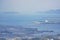 Aerial view of Lake Biwa and cityscape