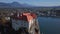 Aerial view of Lake Bled castle, Slovenia