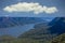 Aerial view of Lake Burragorang in New South Wales in Australia