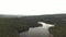 Aerial View of a Lake in the Canadian Landscape