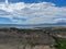 Aerial view of Lake Crowley over the mountain