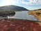 Aerial view of Lake Cuyamaca, California, USA