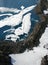 Aerial view of lake in the Denver Glacier