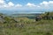 An aerial view of Lake Elementaita and Sleeping Warrior Hill, Naivasha, Rift Valley, Kenya