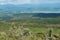An aerial view of Lake Elementaita and Sleeping Warrior Hill, Naivasha, Rift Valley, Kenya